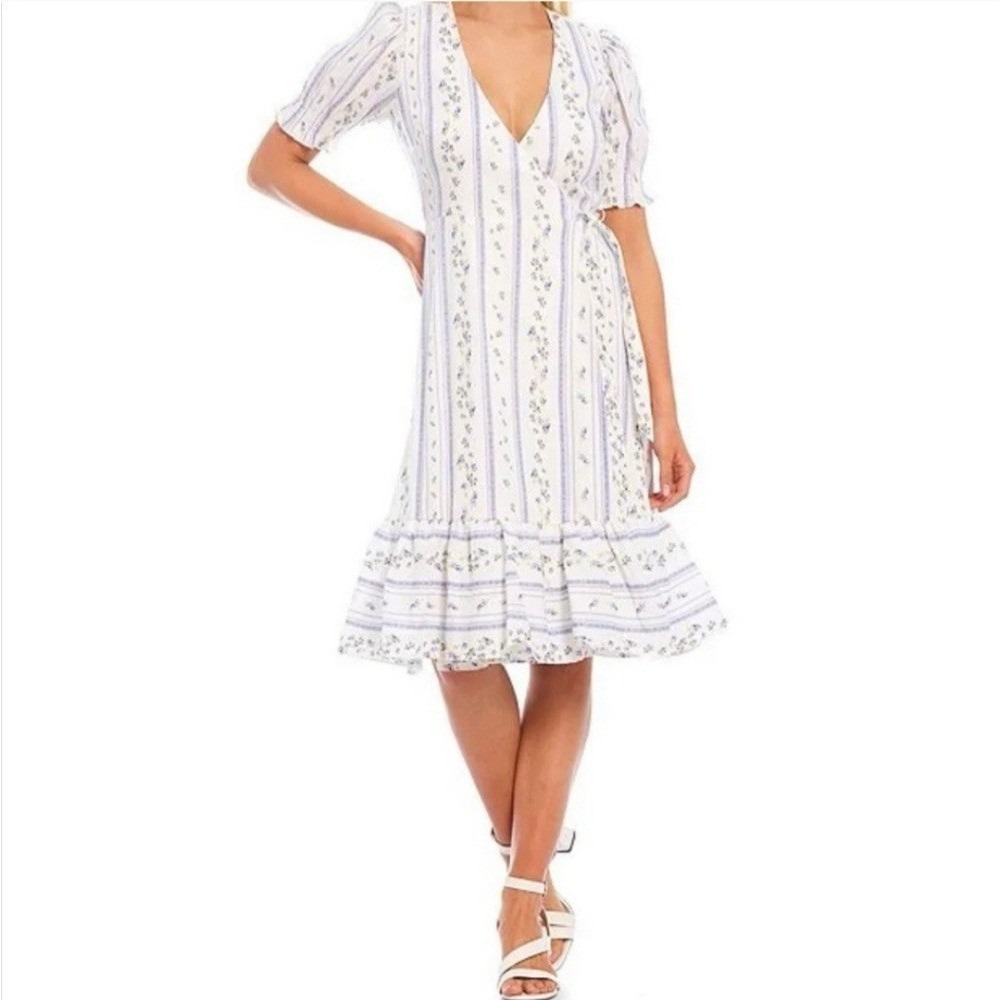 Antonio Melani Sz 4 Small Midi Dress Floral Boho Chic Coastal Cottage Feminine S